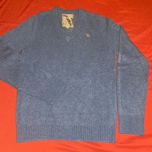 Abercrombie & Fitch V-Neck Blue Cashmere Sweater Size XL